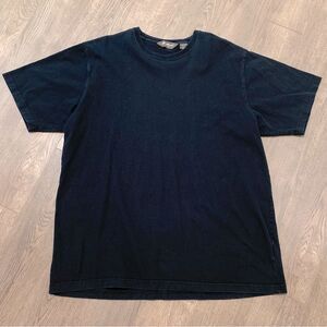 Eddie Bauer 100% Baumwolle Thick Short Sleeve T-Shirt XL Tall Black Crewneck.